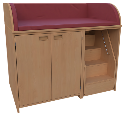 Wickelkommode mit Treppe und 2 Türen